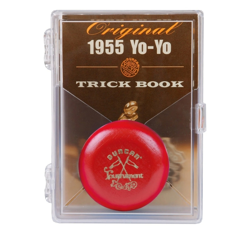 Duncan Crossed-Flags Super Tournament Yo-Yo with 1955 Retro Trick Book BNWT